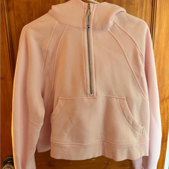 lululemon athletica Tops - lululemon athletica light pink scuba half-zip hoodie